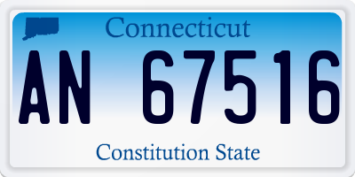 CT license plate AN67516