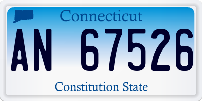 CT license plate AN67526