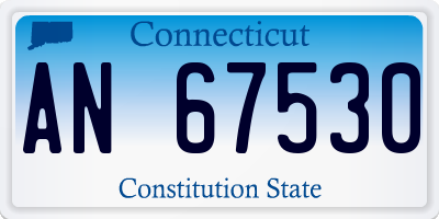 CT license plate AN67530