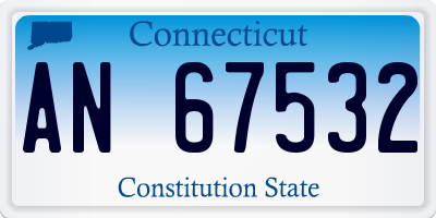 CT license plate AN67532