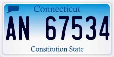 CT license plate AN67534