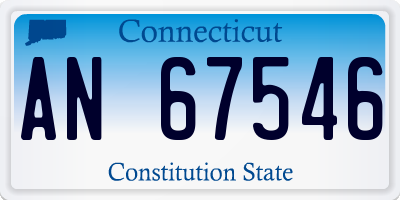 CT license plate AN67546
