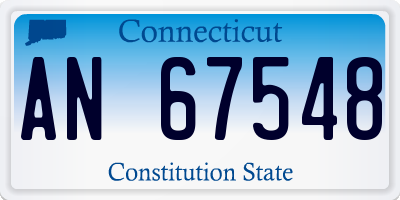 CT license plate AN67548