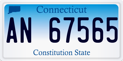 CT license plate AN67565