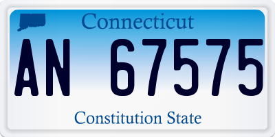 CT license plate AN67575