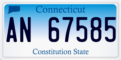 CT license plate AN67585