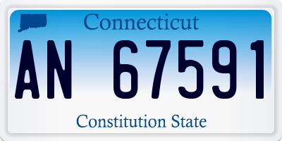 CT license plate AN67591