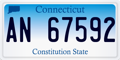 CT license plate AN67592