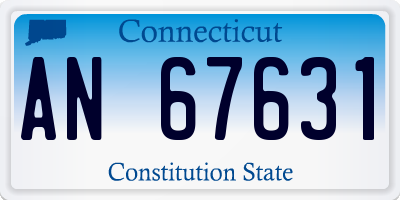 CT license plate AN67631