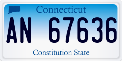 CT license plate AN67636