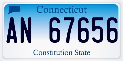 CT license plate AN67656