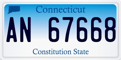 CT license plate AN67668