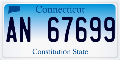 CT license plate AN67699