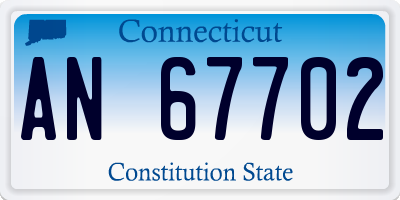 CT license plate AN67702