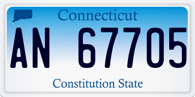 CT license plate AN67705