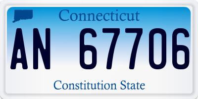 CT license plate AN67706