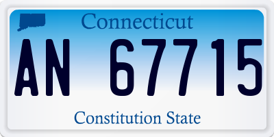 CT license plate AN67715