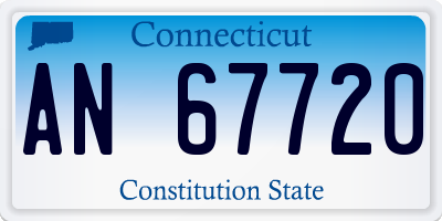 CT license plate AN67720