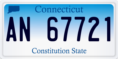 CT license plate AN67721