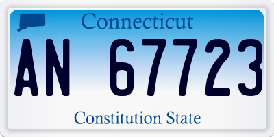 CT license plate AN67723