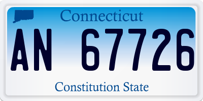 CT license plate AN67726