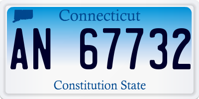 CT license plate AN67732