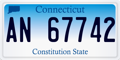 CT license plate AN67742