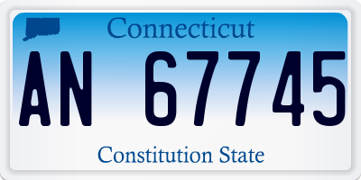 CT license plate AN67745