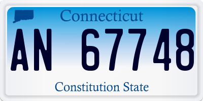 CT license plate AN67748