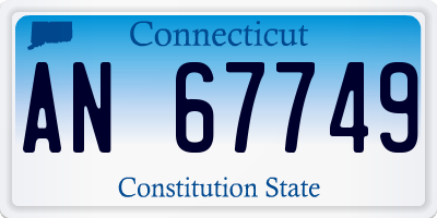 CT license plate AN67749