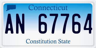 CT license plate AN67764