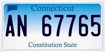 CT license plate AN67765