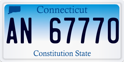 CT license plate AN67770