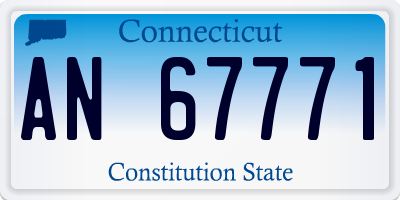 CT license plate AN67771