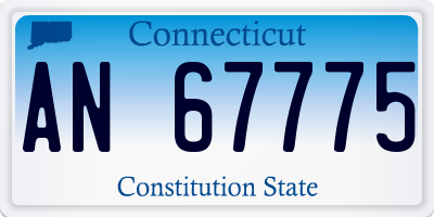 CT license plate AN67775