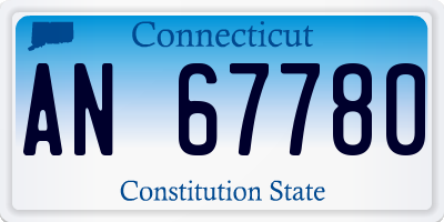 CT license plate AN67780