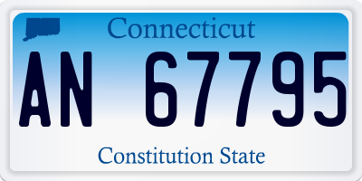 CT license plate AN67795