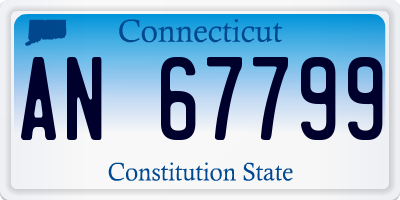 CT license plate AN67799