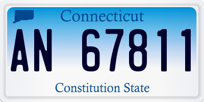 CT license plate AN67811