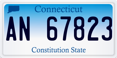 CT license plate AN67823