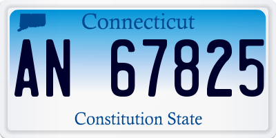 CT license plate AN67825