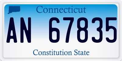CT license plate AN67835
