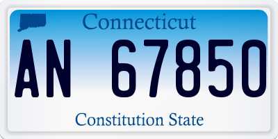 CT license plate AN67850