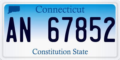 CT license plate AN67852