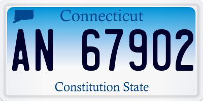 CT license plate AN67902