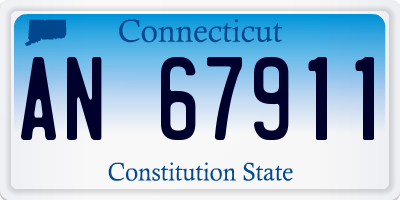 CT license plate AN67911