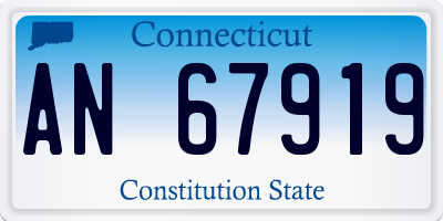 CT license plate AN67919