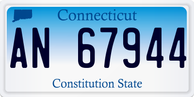 CT license plate AN67944