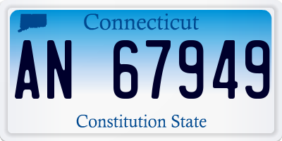 CT license plate AN67949
