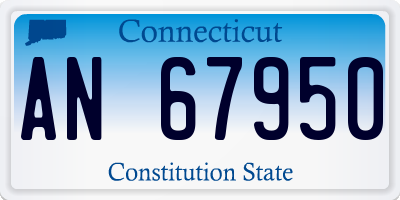 CT license plate AN67950